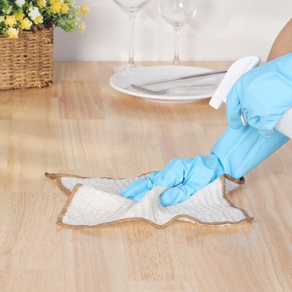 Soft Reusable and Absorbent Lightweight Cleaning Cloths 11" x 11" 6pack Beige - Picture 5 of 6